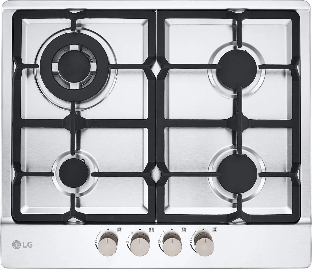 LG CBGZ2414S Table de cuisson à gaz 59 cm 4 feux en Inox brossé