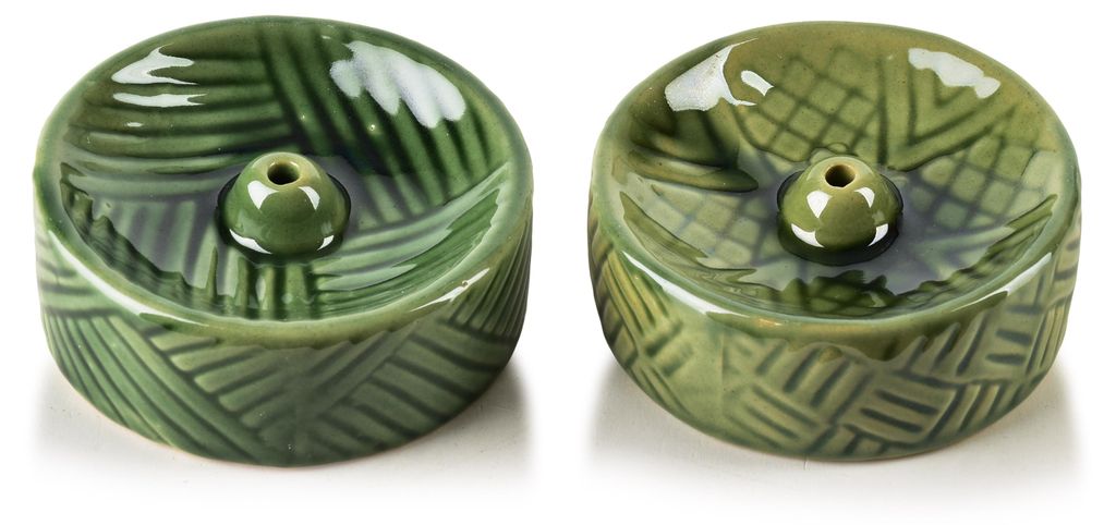 Set di 2 portacenere per incenso, dimensioni 7x7x3 cm, Immagine del prodotto 
