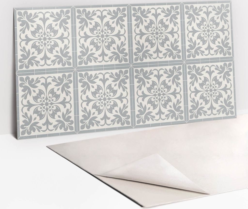 Dekorative PVC Wandpaneele - Küchenpaneele Rückwand hart Innenwand - 100 x 50 - Zarte Verzierung