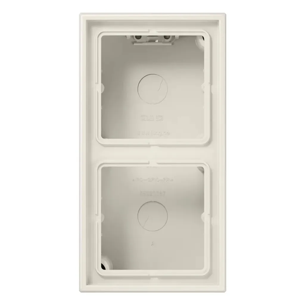 Plaque de Finition Double Poste Blanc Alpin LS 582 A W pour Intérieur