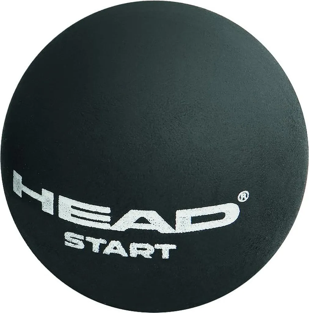 Pack de 12 balles de squash initiation Head Start en caoutchouc noir pur