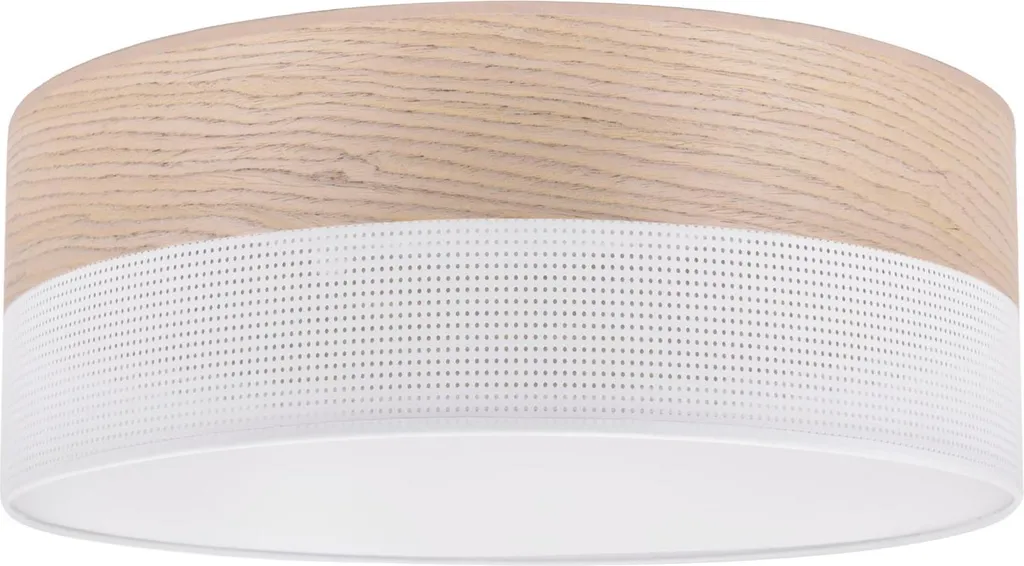 Plafoniera Legno Rovere e Plexiglass 40cm E27 - Lampada Soffitto Classica
