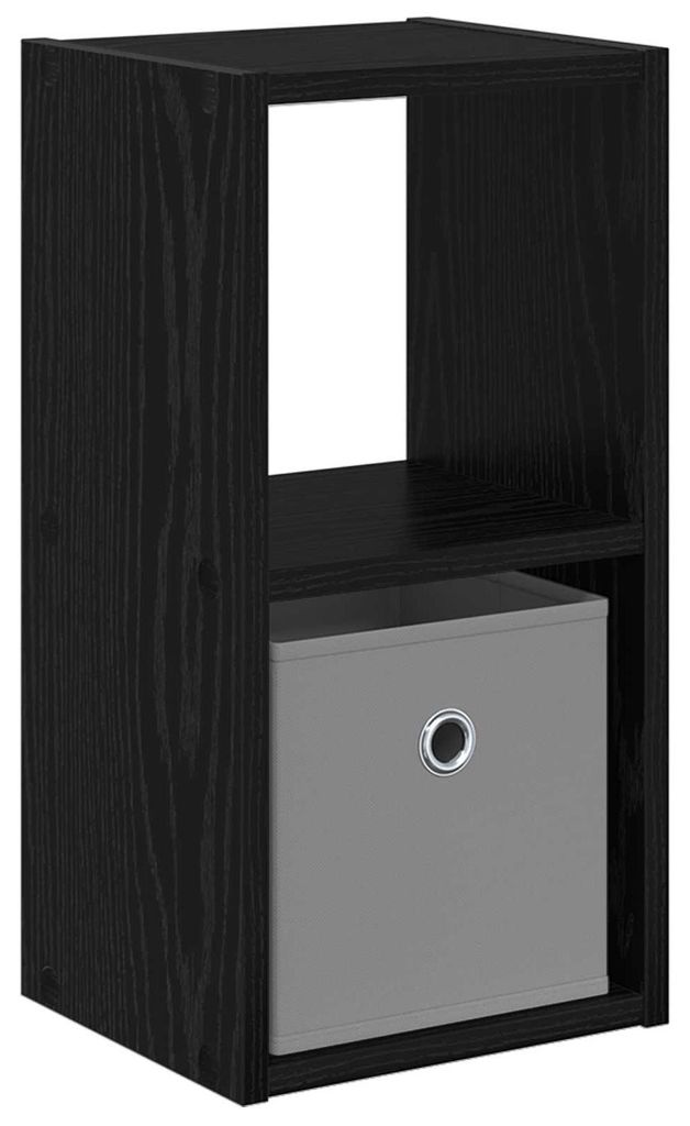 Nachttisch Schwarz Eichen-Optik 25,5 x 22 x 49,5 cm