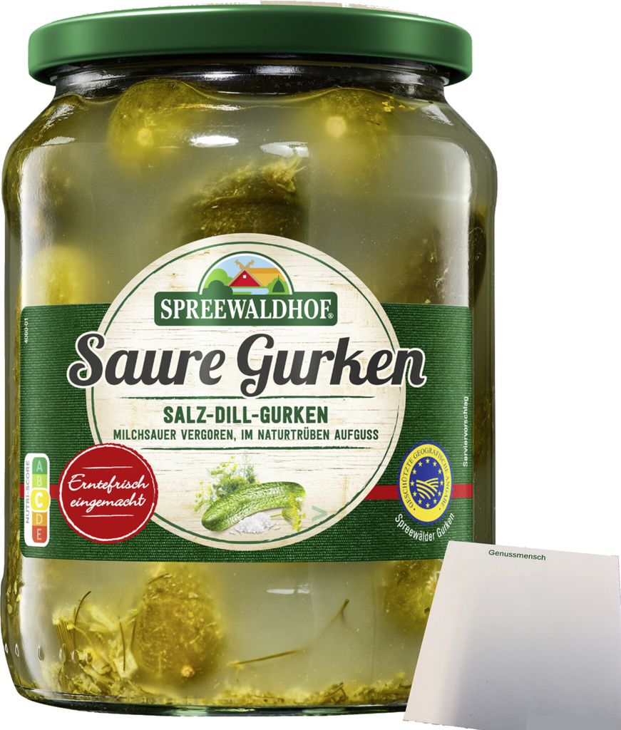 Spreewaldhof Salz-Dill-Gurken in naturtrüben Aufguss (720g Produktbild 