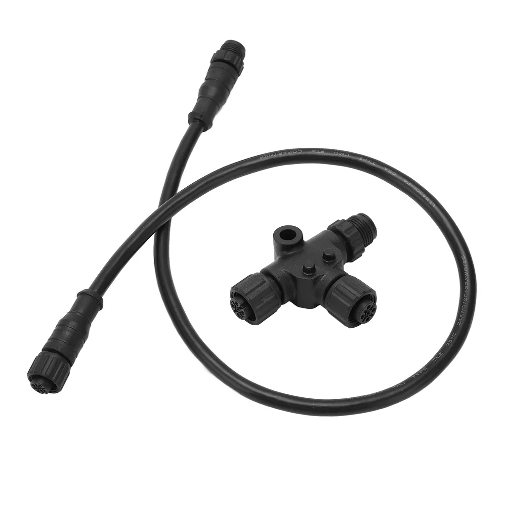 Per cavo dorsale di discesa NMEA 2000 con connettore a T, 5 pin, impermeabile, M12, 0,5 m, per reti Garmin