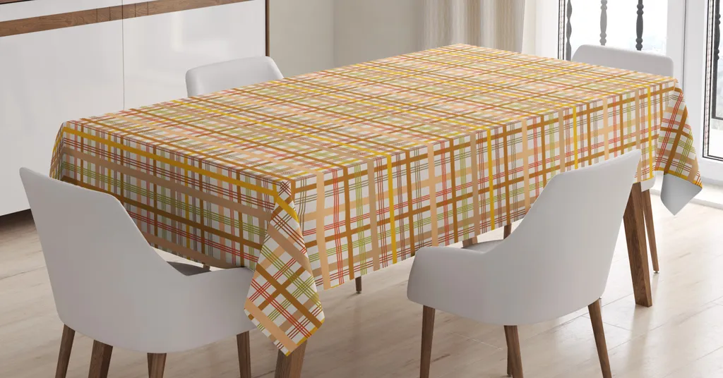 Tovaglia ABAKUHAUS Brown Plaid 140x170cm Impermeabile per Interni ed Esterni