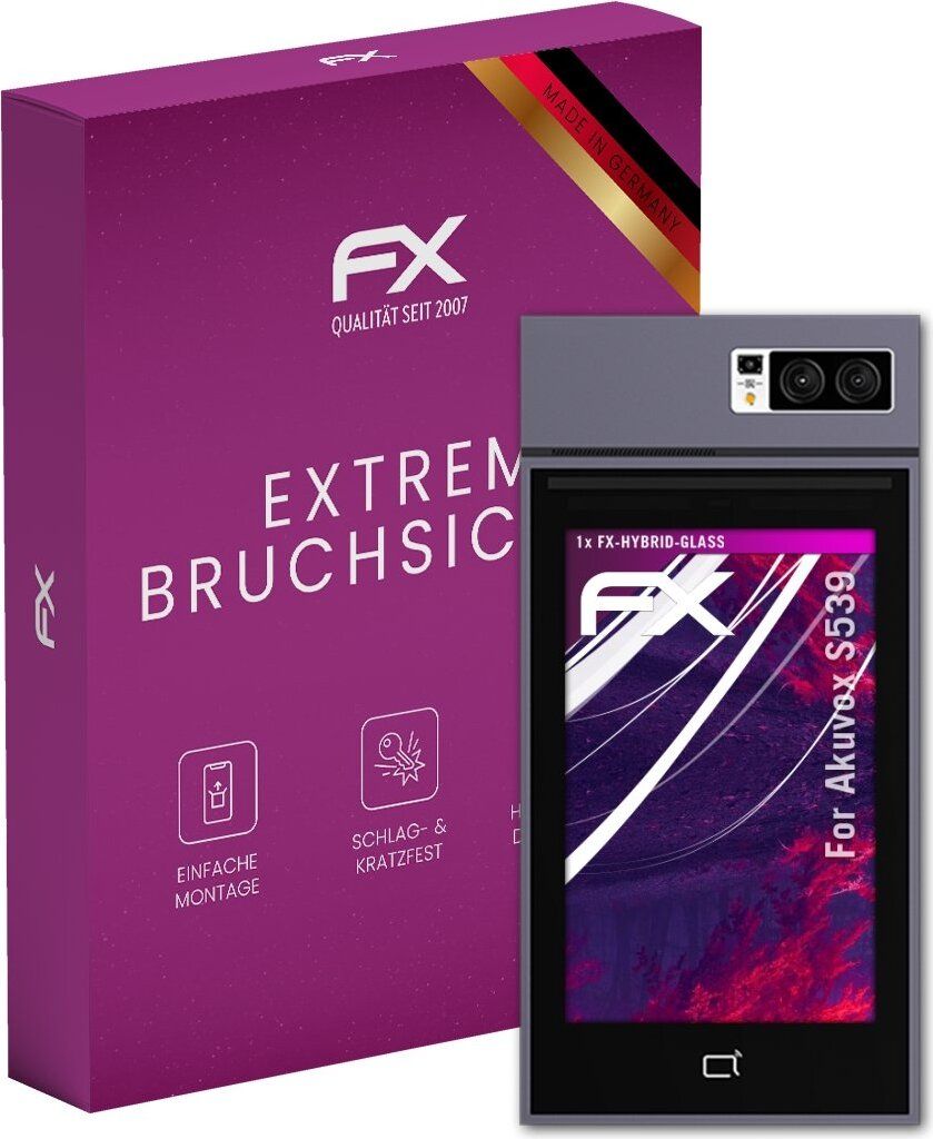 atFoliX FX-Hybrid-Glass Displayfolie kompatibel mit Akuvox S539 Glasfolie