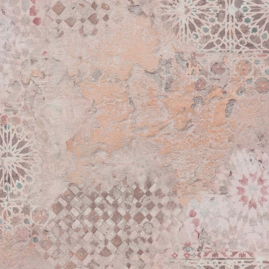 Livingwalls Fliesentapete Metropolitan Stories mediterrane Tapete Antonio Barcelona Vliestapete orange beige rot 10,05 m x 0,53 m