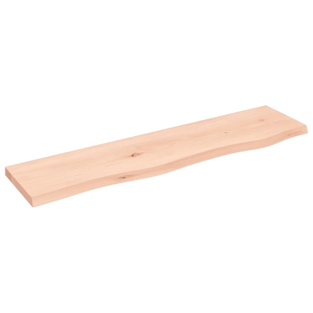 Wandregal 80x20x2 cm Massivholz Eiche Unbehandelt