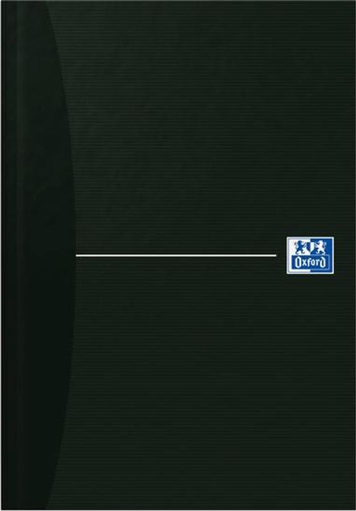 Oxford - Notizbuch Essentials A5 96 Blatt Linie schwarz | 5 Stück