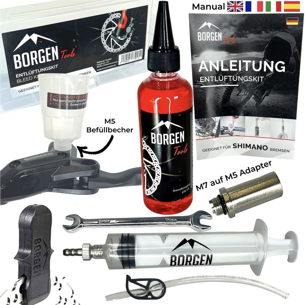 Borgen Service Kit mit Mineral Öl für MTB / Road Shimano Produktbild 