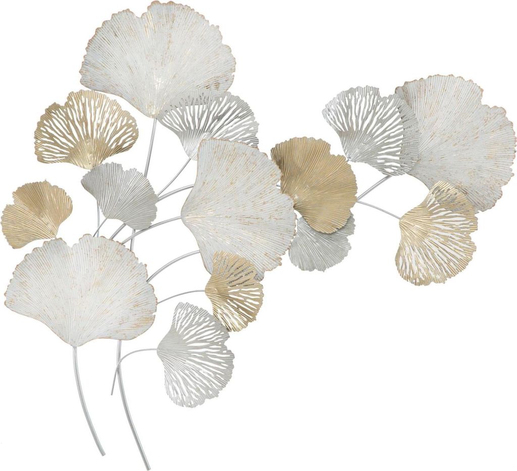3D-Metall-Wanddekoration mit Ginkgo-Blättern Silvy