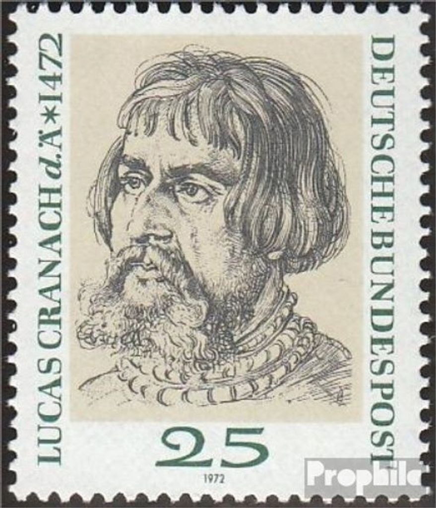 Briefmarken BRD (BR.Deutschland) 1972 Mi 718 (kompl.Ausg.) FDC 500.Geburtstag von Cranach d.Ä.