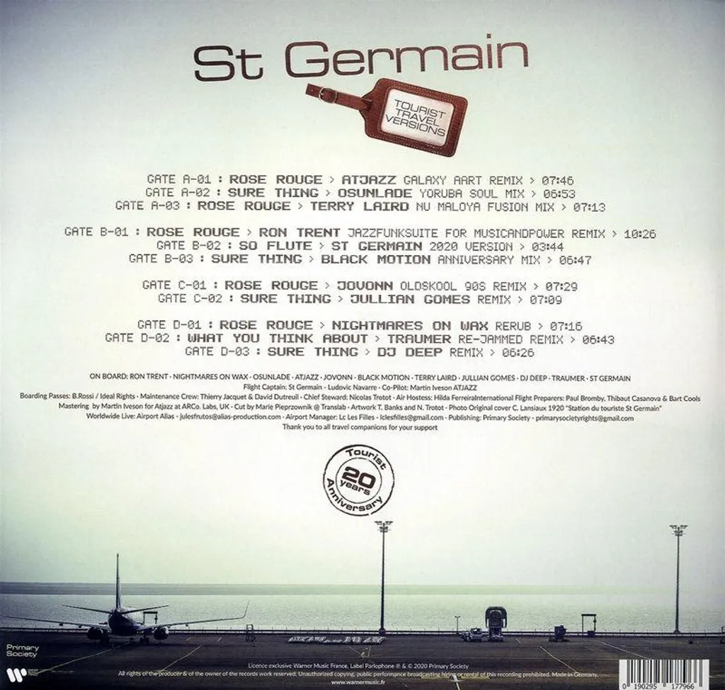 Vinyle St Germain Tourist Travel Versions 2 LP - Édition Double Album - 3