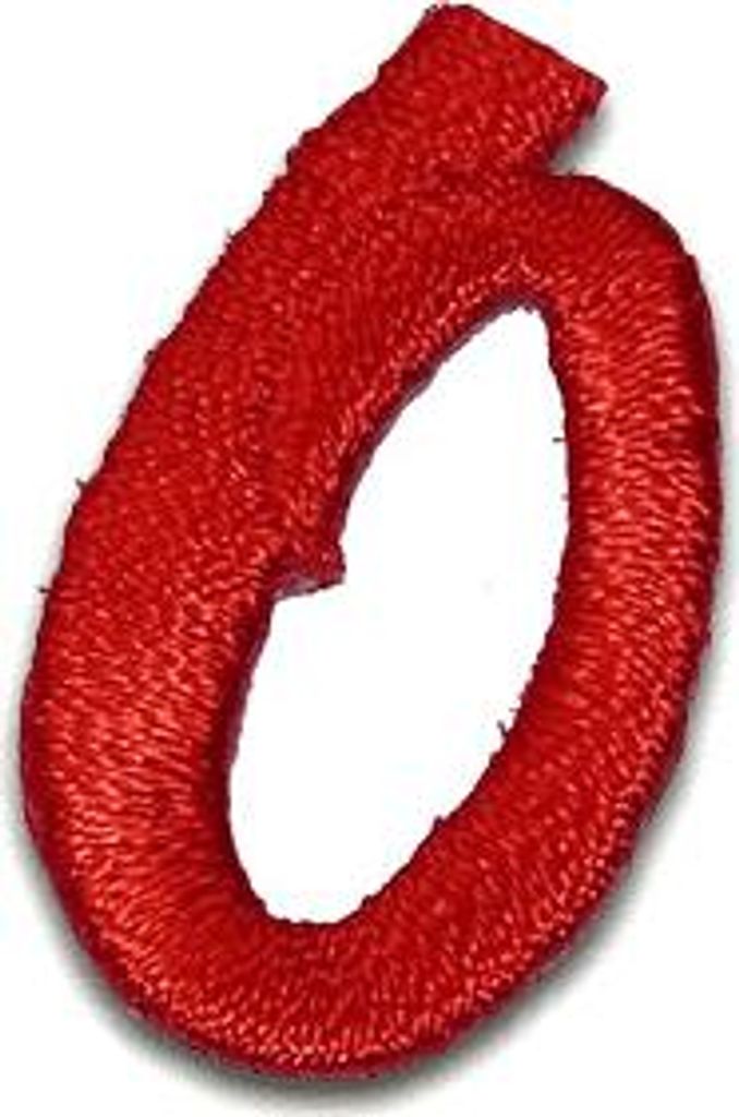Buchstabe O 3.2x1.8cm: Alphabet Buchstaben Einzeln Auswählbar - Aufnäher, Bügelbild, Aufbügler, Applikationen, Patches, Flicken, Zum Aufbügeln