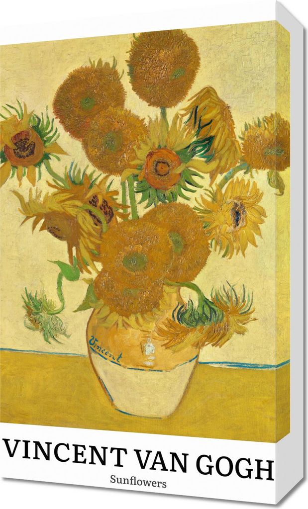 Bild 30x50cm Design Sonnenblumen, Van Gogh Vintage für das Wohnzimmer