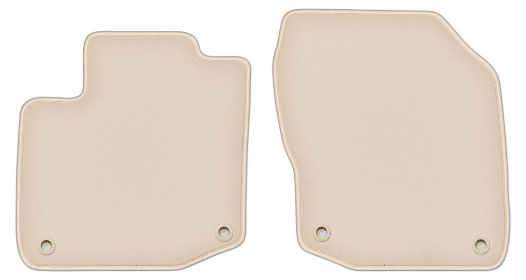 DURBAN Beige Velours-Fußmatten vorne für Honda Civic IX Schrägheck (39cm) (2012-)