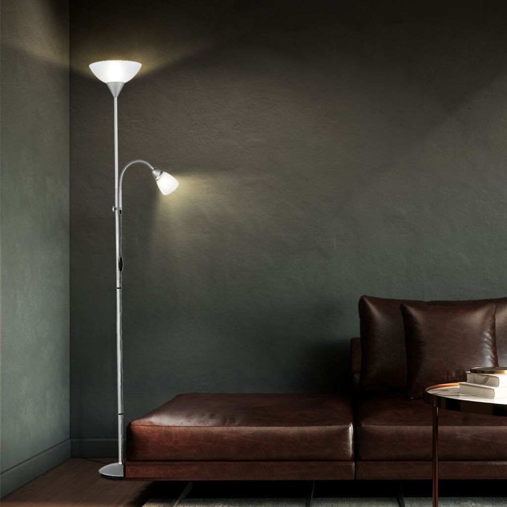 LED Stehleuchte mit verstellbarem Lesearm ERZWO
