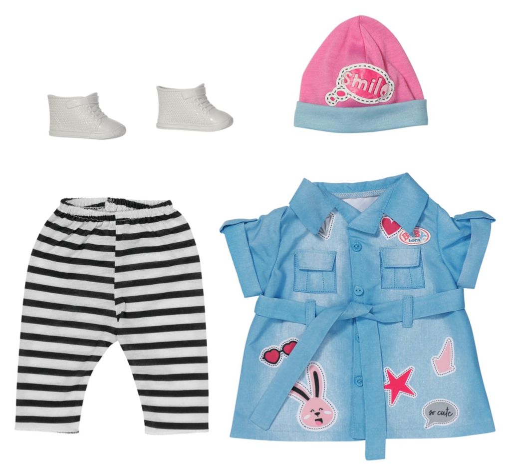 Zapf Zapf 835258 BABY born Deluxe Jeans šaty 43cm 835258 Obrázok produktu 