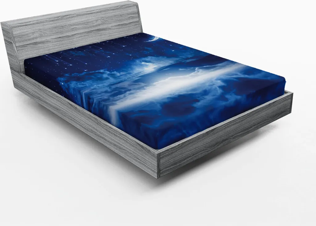 Drap-housse 180x200 cm Anti-plis Motif Galaxie : Confort et Design