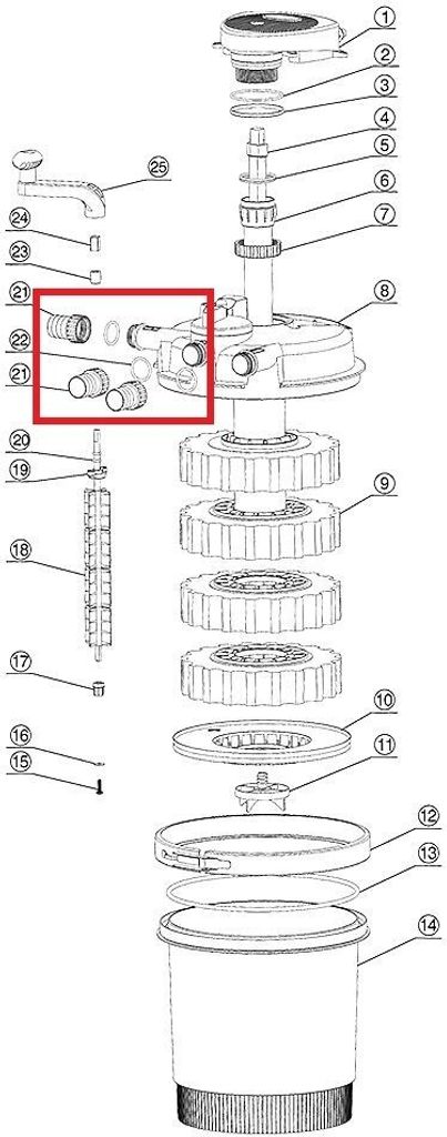 Ersatzteil Dichtung O-Ring für Tülle Teichfilter CPF CPA 2500 Teichpumpe CET 8000