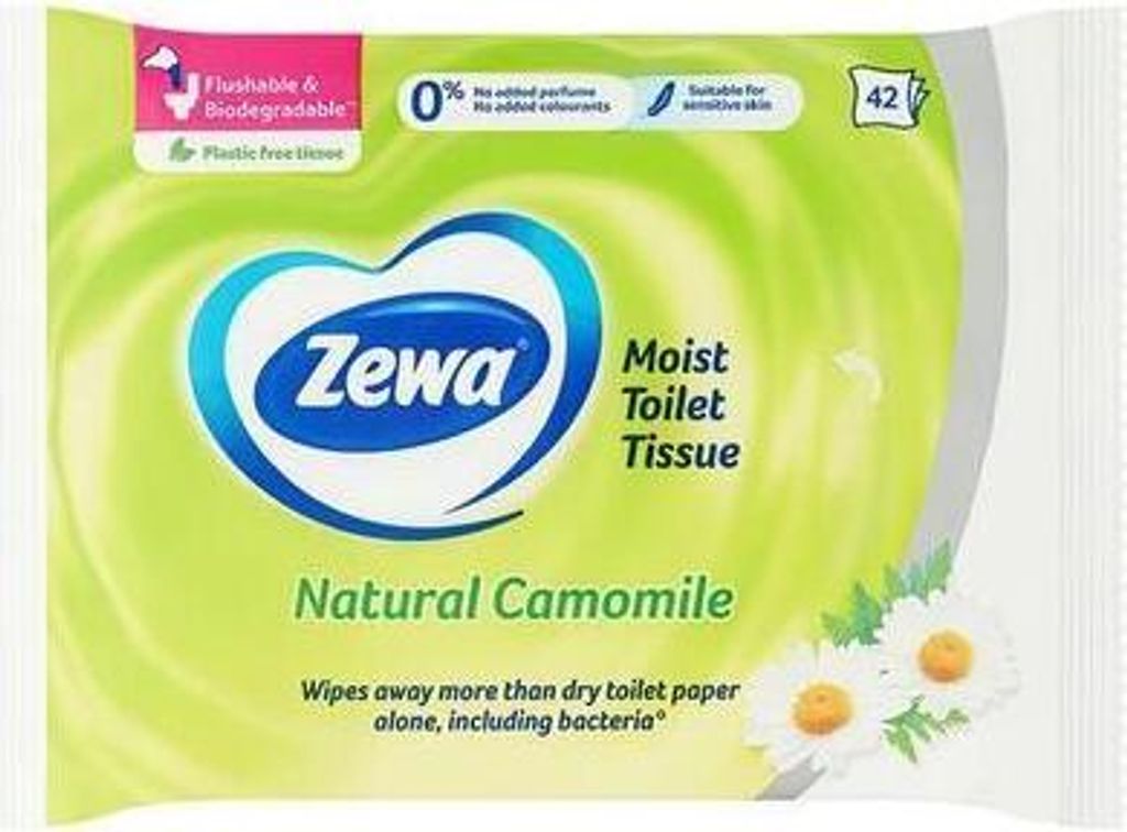 Salviette umidificate, 42 pezzi, ZEWA, camomilla Immagine del prodotto 