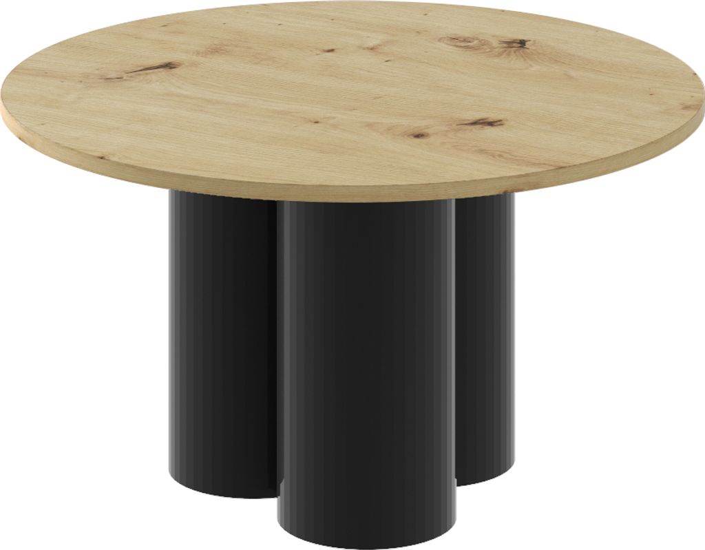 Design Couchtisch HRE-222 rund Hochglanz Wohnzimmer Tisch 80 x 50 cm