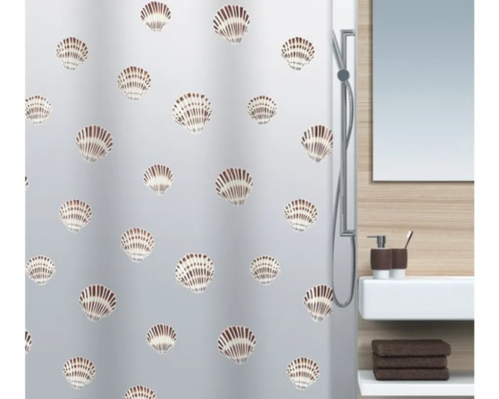 Tenda Doccia Design Spirella Shell 180x200 PEVA - Eleganza Impermeabile