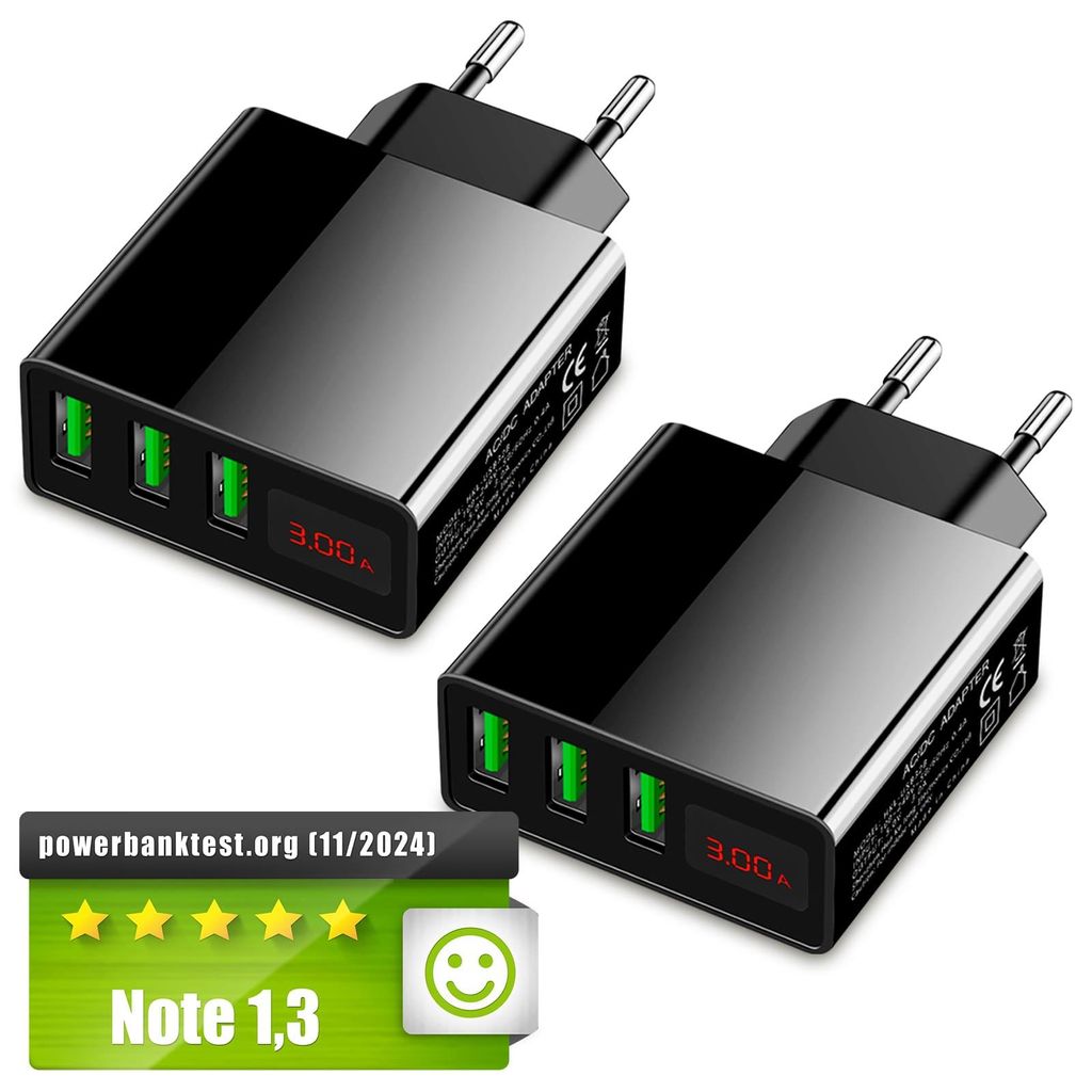 Caricatore multi USB 3 volte in un set di 2, 5V 3A w. Immagine del prodotto 