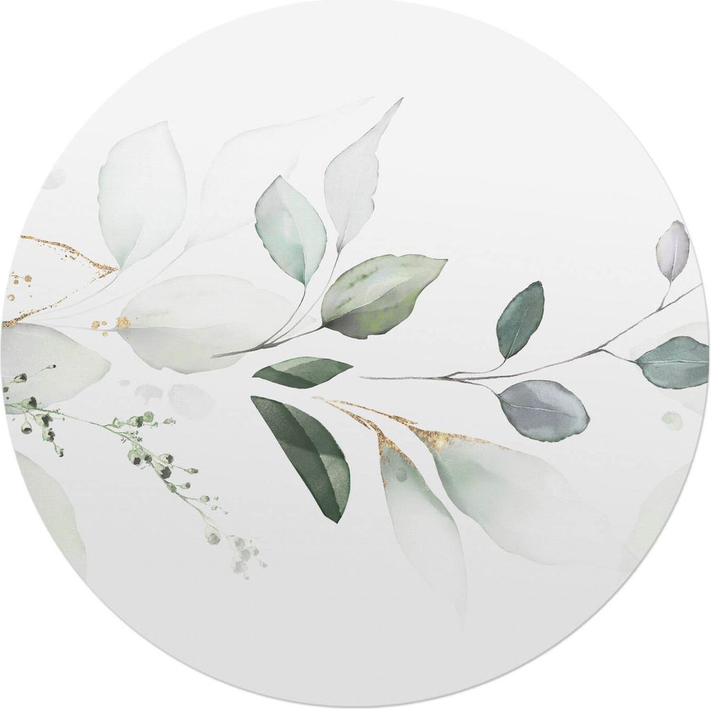 Zarte Aquarellblätter – Bodenschutzmatte – Stuhlunterlage – Bürostuhlmatte – Rutschfeste Bodenmatte – Schutzmatte für Hartboden – fi...