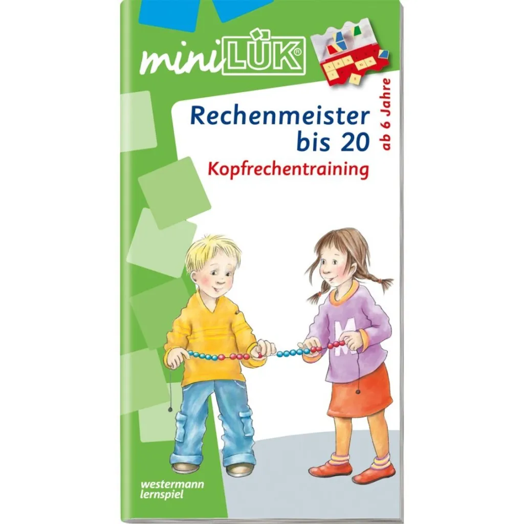 Cahier mini LÜK Rechenmeister bis 20 pour s'exercer en calcul
