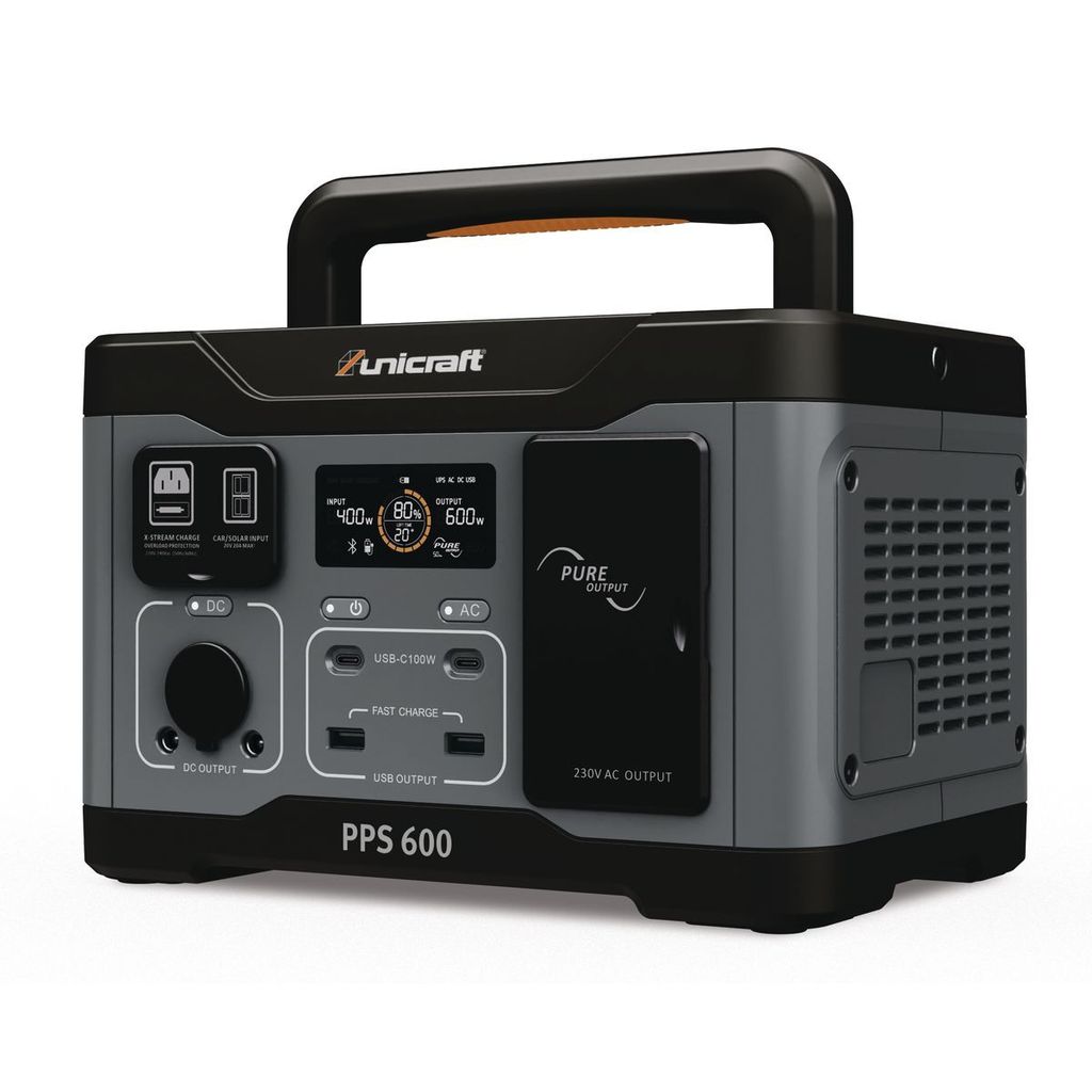 Stürmer PPS 600 Tragbare Power Station 279,4x193x181mm 7kg Akku 512 Wh 6770006