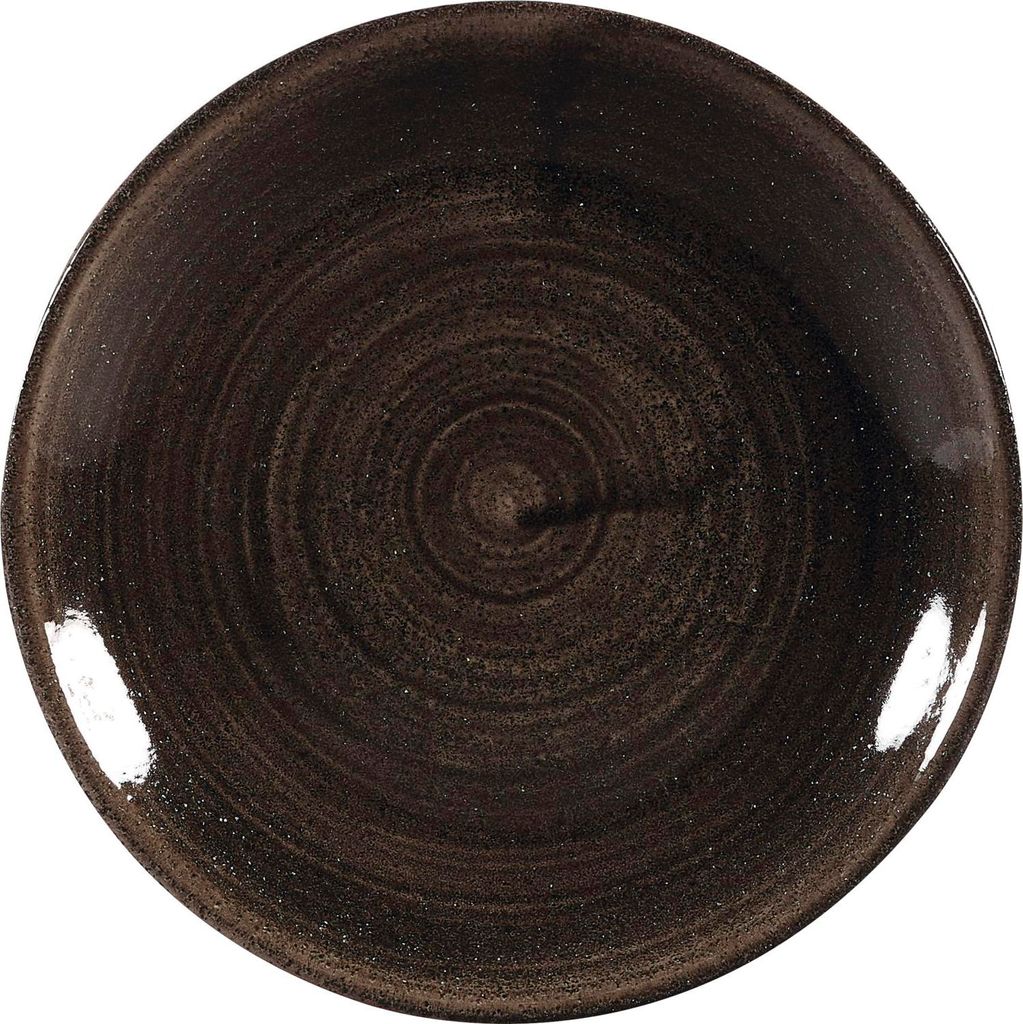 CHURCHILL Stonecast Iron Black Teller flach, coup, ø: 165 mm