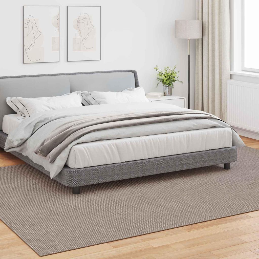 (Robust Möbel)Bereichsteppiche - HOMMIE - modernes Design Wohnzimmerteppich - Rechtwinklig LUGO Taupe 280x200cm Polyester - Designerteppiche DEMö...