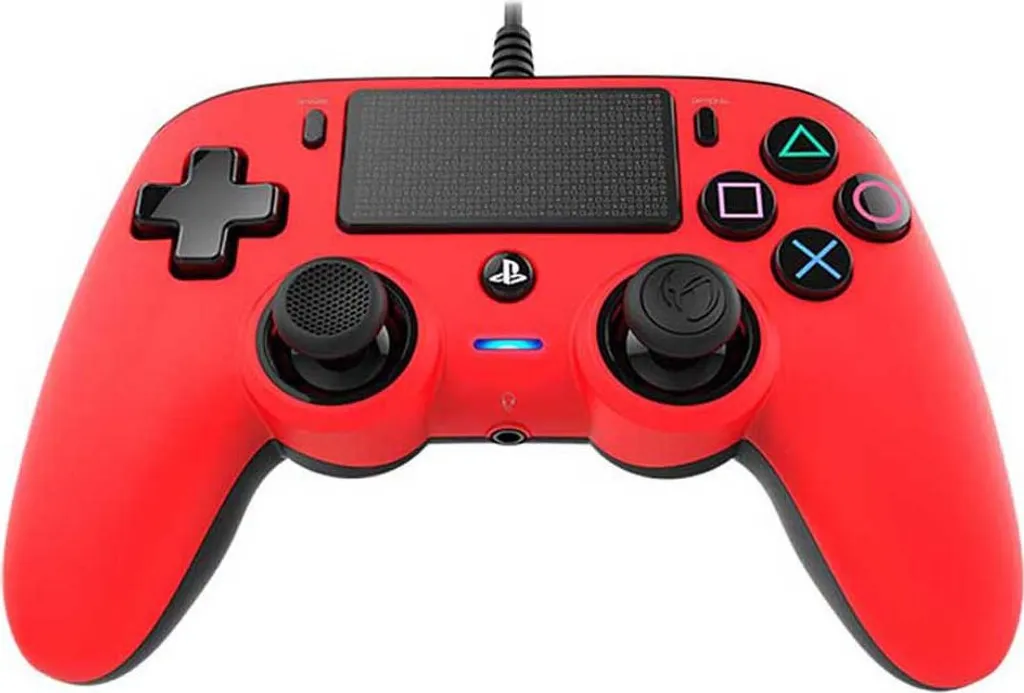 Nacon PS4OFCPADRED Compact Controller PS4 Ufficiale Sony PlayStation, Rosso - 4
