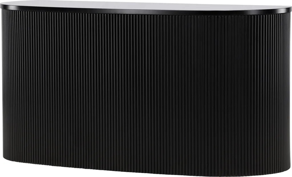 Petite Console Murale Noire Loca 1 Porte : Finition Mat et Gain de Place