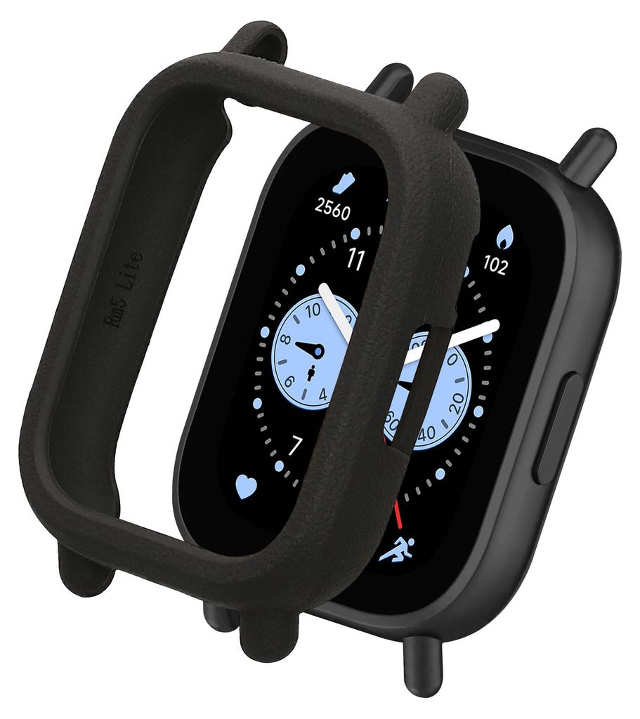 kwmobile Schutzhülle kompatibel mit Xiaomi Redmi Watch 5 Lite Hülle - Fitness Tracker Case aus TPU - Soft Smartwatch Case Schwarz