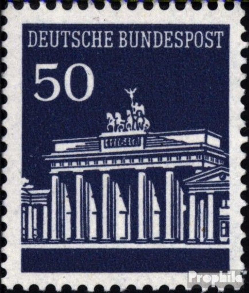 Briefmarken BRD (BR.Deutschland) 1966 Mi 509R mit Zählnummer postfrisch Brandenburger Tor