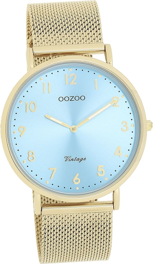 Oozoo Metall Damen-Herren Uhr Analog Quarzuhr Armband gold Vintage Series D2UOC20343