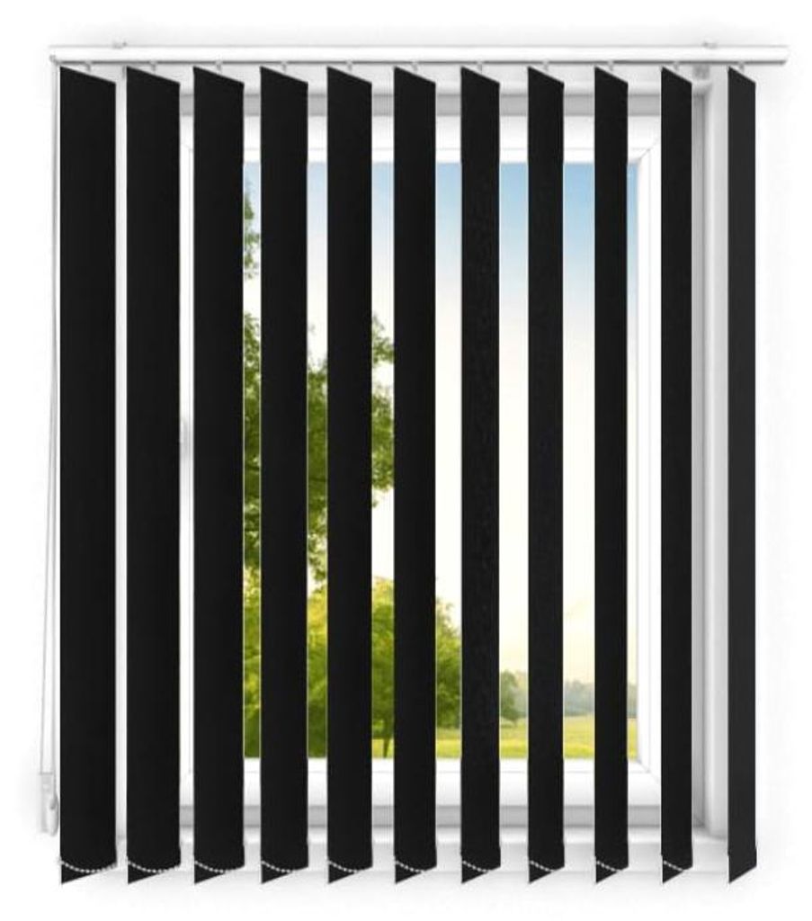 Time4blinds - Lamellenanlage Verdunkelungslamellen - 130x220 cm - Schwarz