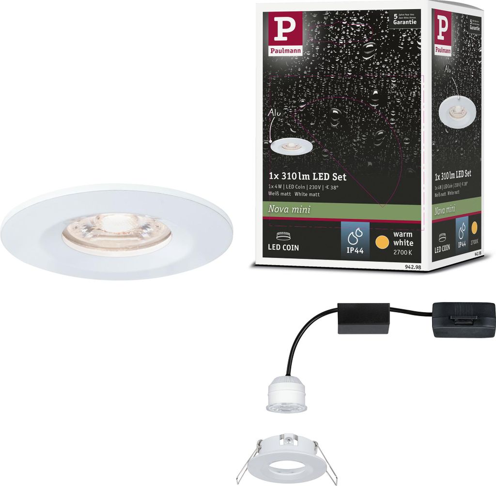 Paulmann LED Einbauleuchte Nova Mini Einzelleuchte starr