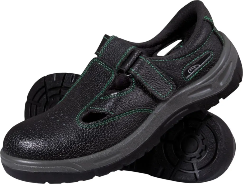 Sandales de sécurité SB SRA en cuir lisse noir pointure 47 pour homme