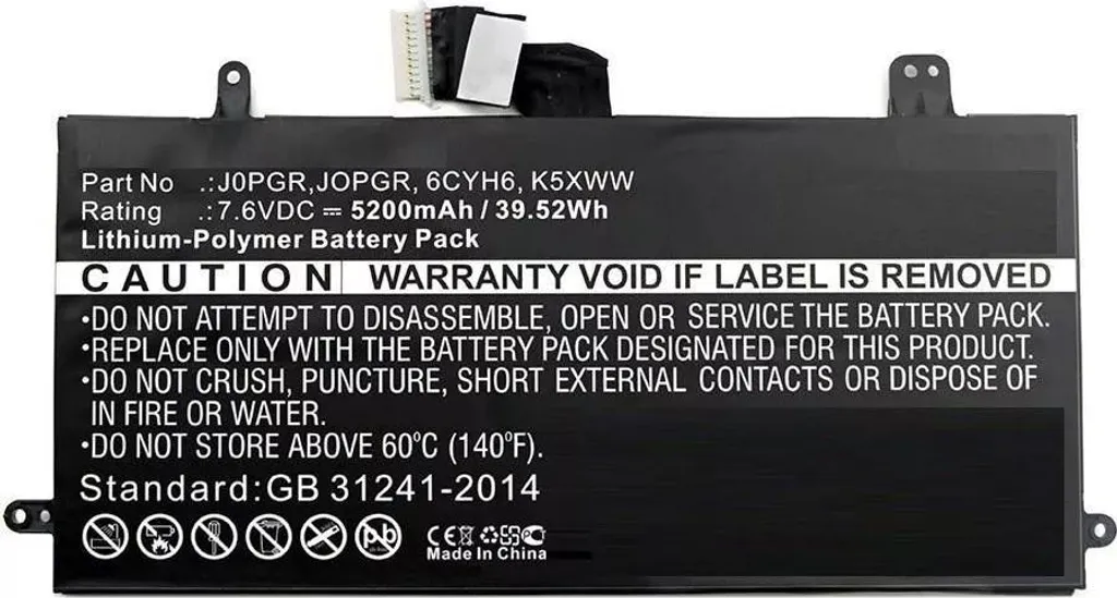 Batterie de Rechange Dell Latitude 5285 2-en-1 pour Travail Nomade Li-Po