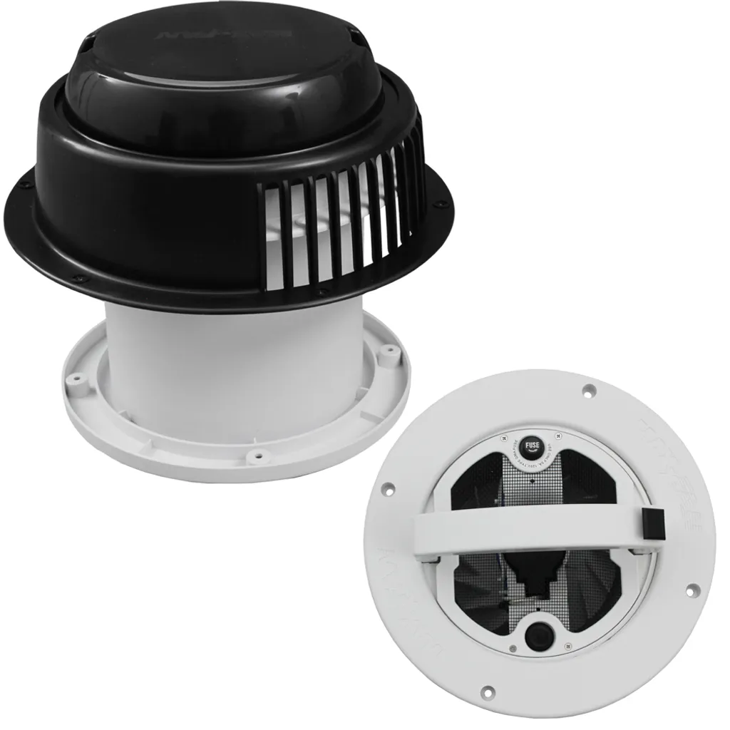Ventilation de Toit Caravane Maxxfan Dome Noir Spécial Salle d'Eau