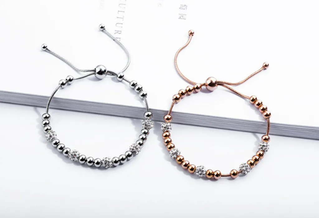 Bracciale INF Perle Acciaio Argento Regolabile | Praticità e Stile - 4
