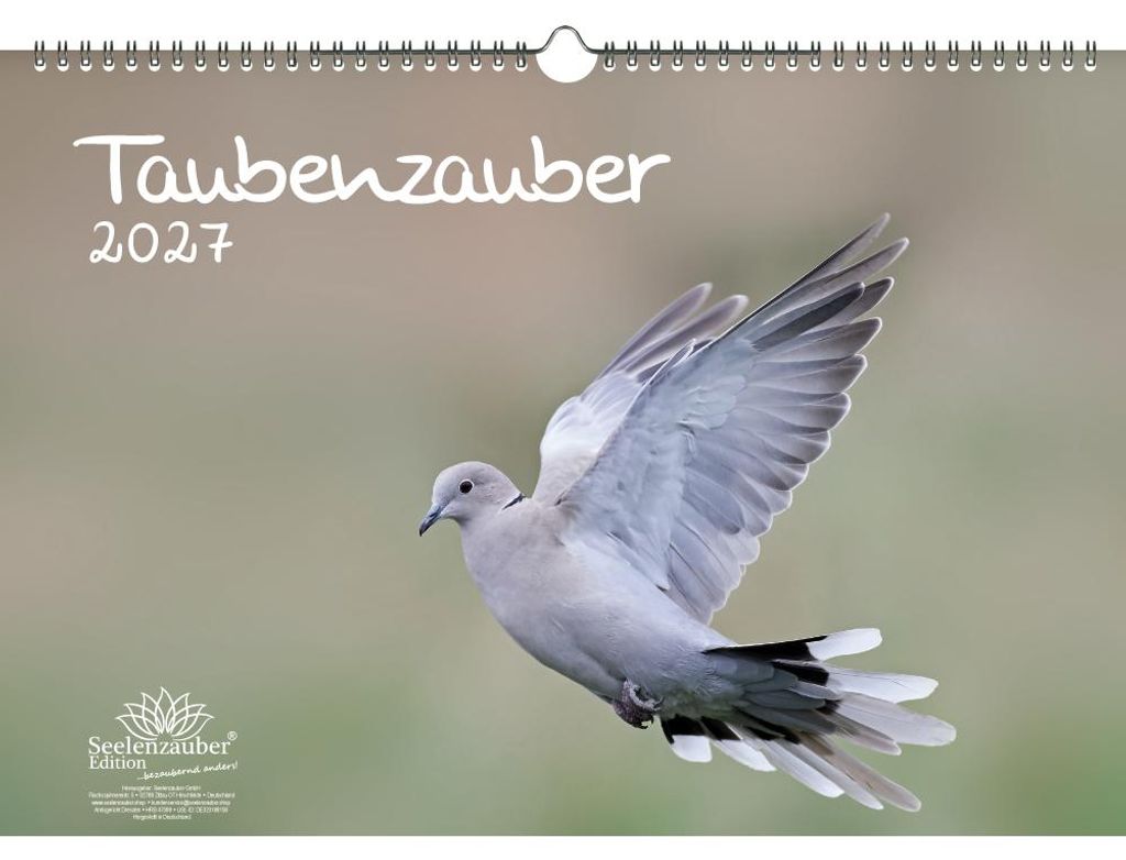 Taubenzauber DIN A3 Kalender für 2027 Vogel - Seelenzauber