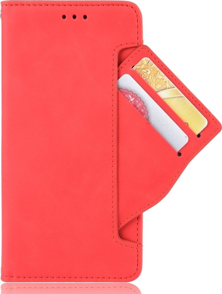 Mobigear Slide Wallet Xiaomi Redmi Note 9S Hülle Klapphülle Geldbörse - Rot