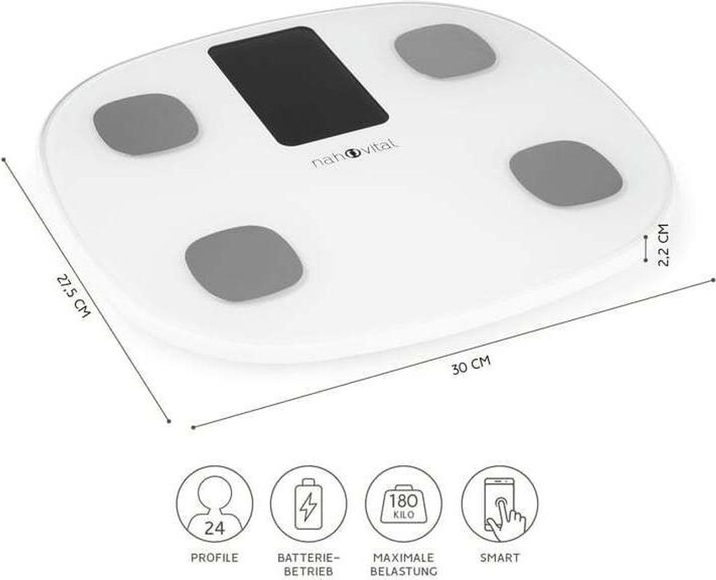 nah-vital® smarte Körperanalysewaage digital Produktbild 3