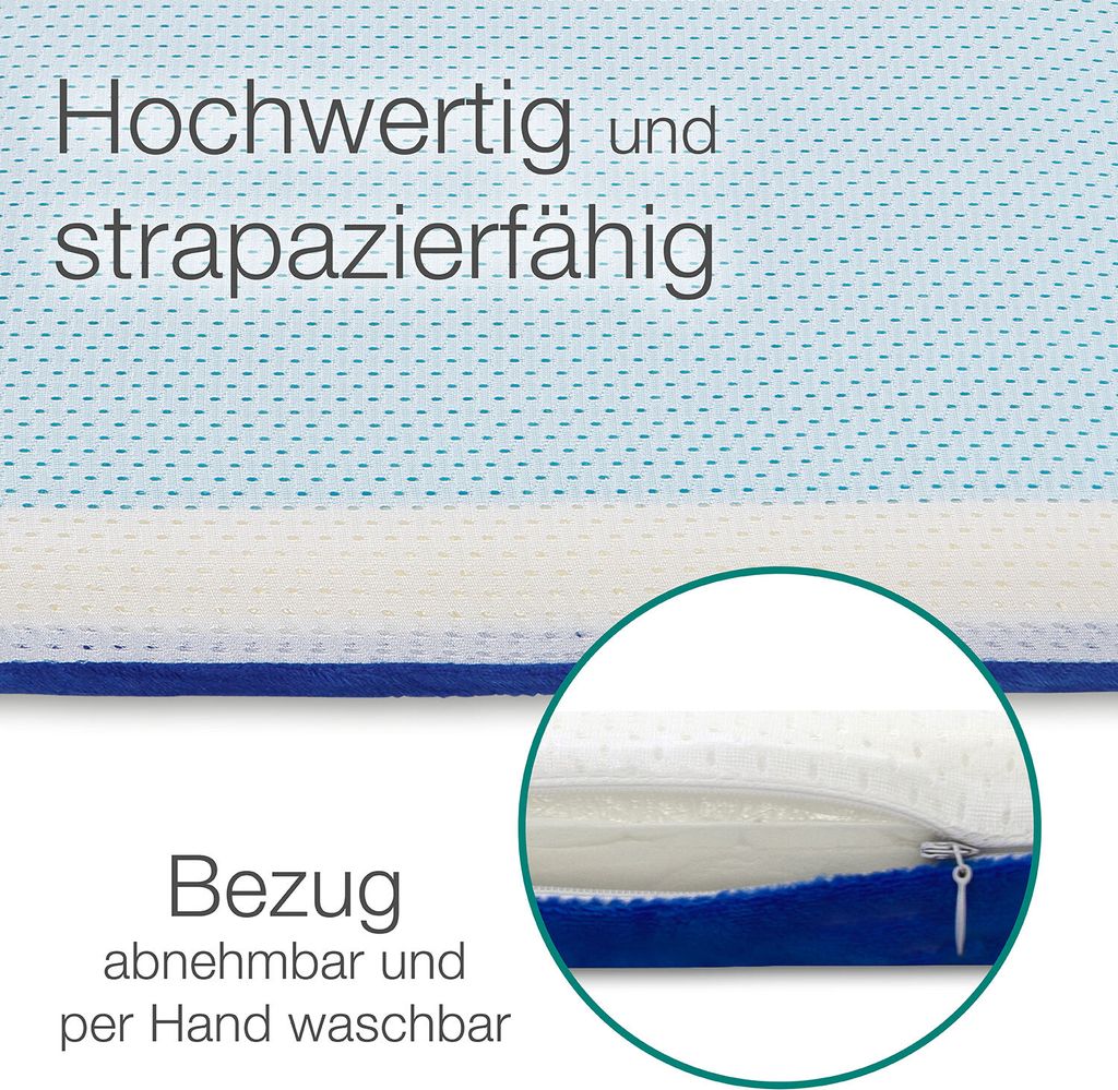 ELONEO Gel-Sitzkissen Mit Memory Foam – Für Büro, Auto & Zuhause, U-förmig, 45x35x7 Cm, Bezug Waschbar