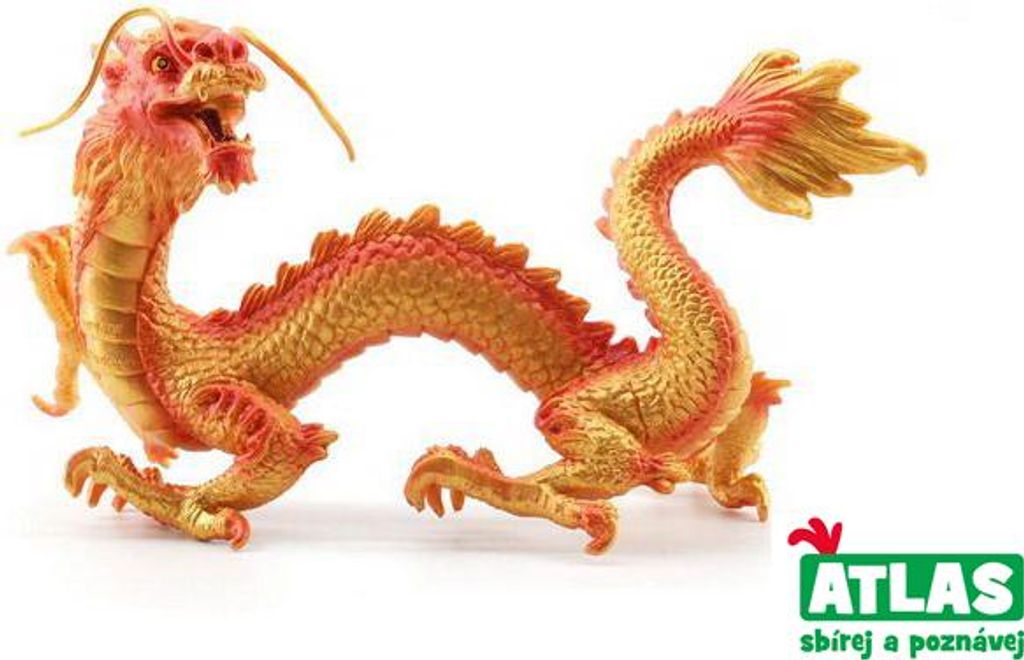G - Figur Chinesischer Drache, goldfarben, 15,5 cm